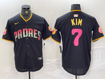 Men's San Diego Padres #7 Kim Black Cool Base Stitched Baseball Jersey