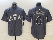 Men's New York Mets #6 Starling Marte Graphite 2024 City Connect Limited Stitched Jersey
