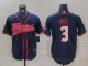Men's Houston Texans #3 Tank Dell Navy With Patch Cool Base Stitched Baseball Jersey