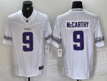 Men's Minnesota Vikings #9 J.J. McCarthy White F.U.S.E. Winter Warrior Limited Jersey