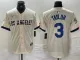 Men's Los Angeles Dodgers #3 Chris Taylor Cream Stitched Baseball Jersey