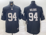 Men's Las Vegas Raiders #94 Christian Wilkins Black Vapor Football Stitched Jersey