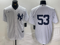 Men's New York Yankees #53 Bobby Abreu White Cool Base Stitched Baseball Jersey