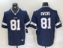 Men's Dallas Cowboys #81 Owens Navy Vapor Untouchable Limited Jersey