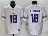 Men's Minnesota Vikings #18 Justin Jefferson White F.U.S.E. Winter Warrior Limited Jersey