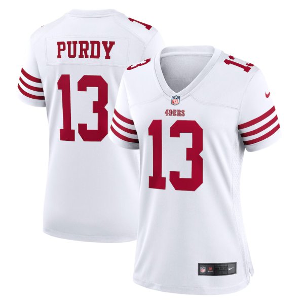 Women San Francisco 49ers #13 Brock Purdy 2022 New White Vapor Untouchable Limited Jersey