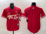 Men's St. Louis Cardinals Blank Red 2024 City Connect Limited Stitched Jersey