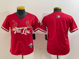 Youth St. Louis Cardinals Blank Red 2024 City Connect Stitched Baseball Jersey