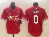 Men's St. Louis Cardinals #0 Masyn Winn Red 2024 City Connect Limited Stitched Jersey