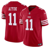 Men's San Francisco 49ers #11 Brandon Aiyuk Red 2023 F.U.S.E Vapor Untouchable Limited Jersey