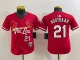 Youth St. Louis Cardinals #21 Lars Nootbaar Red 2024 City Connect Stitched Baseball Jersey