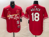 Men's St. Louis Cardinals #18 Jordan Walker Red 2024 City Connect Limited Stitched Jersey