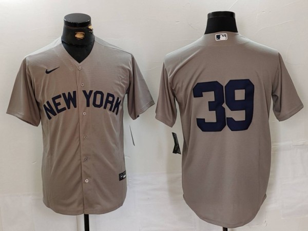 MLB New York Yankees #39 Jose Trevino Grey Nike Game Jersey