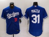 MLB Los Angeles Dodgers #31 Piazza Blue Elite Jersey