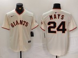 MLB San Francisco Giants #24 Mays Cream Stitched Baseball Jersey
