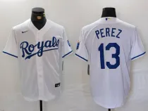 MLB Kansas City Royals #13 Perez White Game Nike Jersey