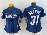 Women Detroit Tigers #31 Greene 2024 Navy City Connect Cool Base Limited Jersey