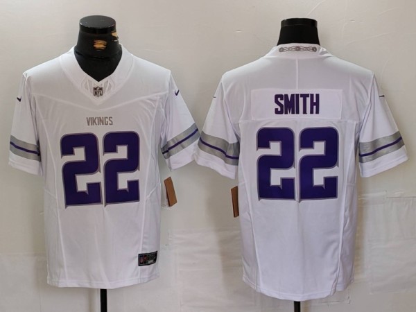 Men's Minnesota Vikings #22 Smith White F.U.S.E. Winter Warrior Limited Jersey