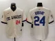 Men's Los Angeles Dodgers #24 Kobe Bryant Cream Stitched Baseball Jersey