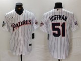 Men's San Diego Padres #51 Trevor Hoffman White 1998 World Series Cool Base Stitched
