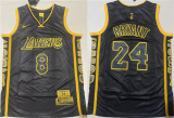 NBA Los Angeles Lakers Front #8 Back #24 Kobe Bryant Black Stitched Baseball Jersey