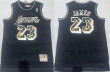 NBA Los Angeles Lakers #23 LeBron James Black Throwback Basketball Jersey