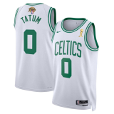 Men's Boston Celtics #0 Jayson Tatum White 2024 Finals Champions Association Edition Jersey