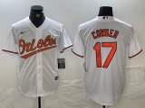 MLB Baltimore Orioles #17 Cowser White Game Nike Jersey