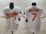 Men's Baltimore Orioles#7 Holliday White Nike Game Jersey