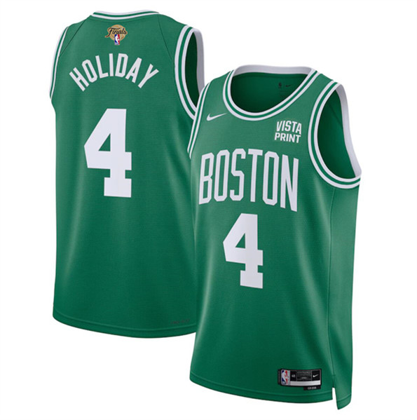 Men's Boston Celtics #4 Jrue Holiday Green 2024 Finals Association Edition Stitched Jersey