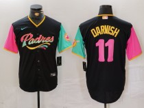 MLB San Diego Padres #11 Yu Darvish Black Cool Base Stitched Baseball Jersey