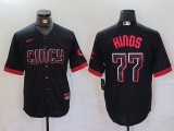 MLB Cincinnati Reds #77 Hiads Black 2023 City Connect Stitched Jersey