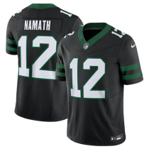 Men's New York Jets #12 Joe Namath Black 2024 F.U.S.E. Vapor Limited Jersey