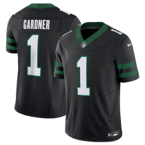 Men's New York Jets #1 Sauce Gardner Black 2024 F.U.S.E. Vapor Limited Jersey