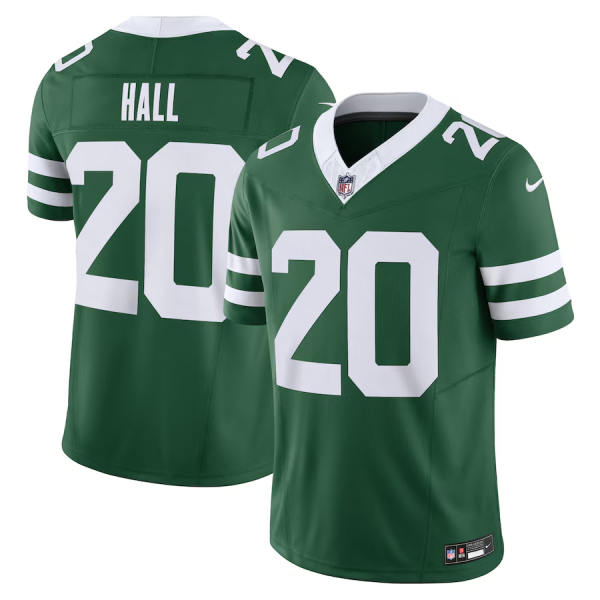 Copy Men's New York Jets #20 Breece Hall Green 2023 F.U.S.E. Vapor Limited Throwback Jersey