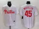 MLB Philadelphia Phillies #45 Wheeler White Home Stitched Jersey