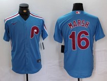 Men's Philadelphia Phillies #16 Marsh Blue Game Nike Jersey