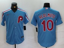 Men's Philadelphia Phillies #10 J.T. Realmuto Blue Game Nike Jersey