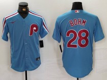 Men's Philadelphia Phillies #28 Bohm Blue Game Nike Jersey