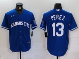 MLB Kansas City Royals #13 Perez Light Blue Game Nike Jersey