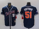 Men's San Diego Padres #51 Trevor Hoffman Navy 1998 World Series Cool Base Stitched