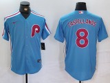 Men's Philadelphia Phillies #8 Nick Castellanos Blue Game Nike Jersey