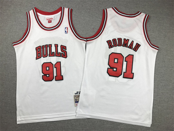 NBA Chicago Bulls #91 Roman White Throwback Youth Jersey