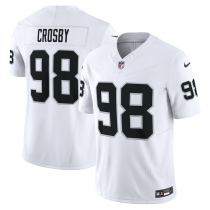 Men's Las Vegas Raiders #98 Maxx Crosby White 2023 F.U.S.E. Vapor Untouchable Limited Jersey