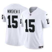 Men's Las Vegas Raiders #15 Gardner Minshew II White 2023 F.U.S.E. Vapor Untouchable Limited Jersey