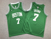 NBA Boston Celtics #7 Jaylen Brown Green Stitched Youth Jersey