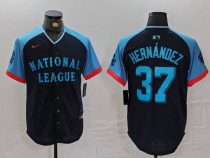 Men's Los Angeles Dodgers #37 Teoscar Hernández 2024 All-Star Stitched Jersey