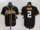 Men's Pittsburgh Steelers #2 Justin Fields Black Baseball Jersey