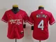 Youth St. Louis Cardinals #4 Yadier Molina Red 2024 City Connect Limited Stitched Jersey
