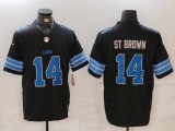 Men's Detroit Lions #14 Amon-Ra St. Brown Black 2024 F.U.S.E. 2nd Alternate Vapor Limited Jersey